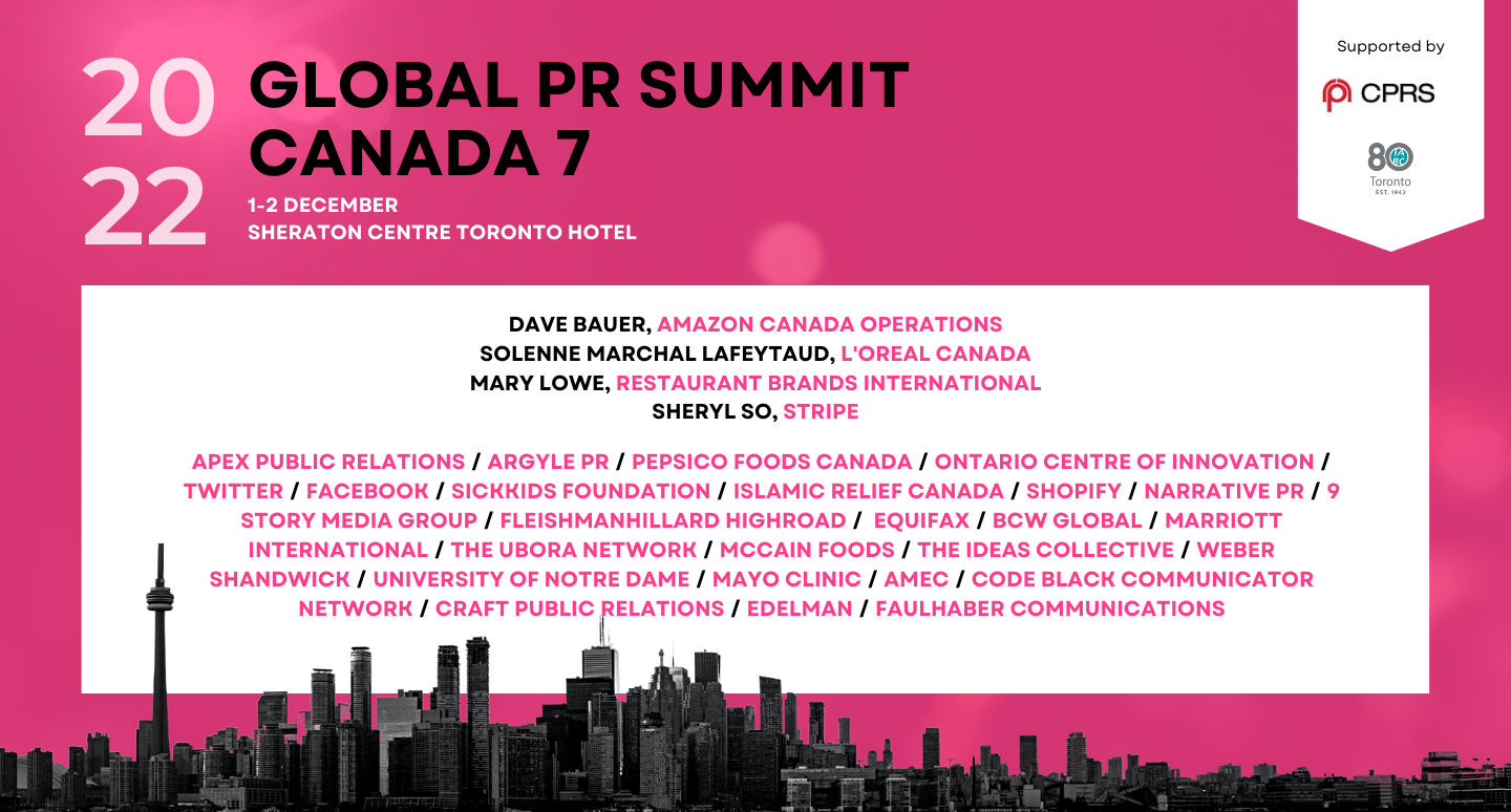 CPRS National and IABC Toronto Support the Global PR Summit Canada 7