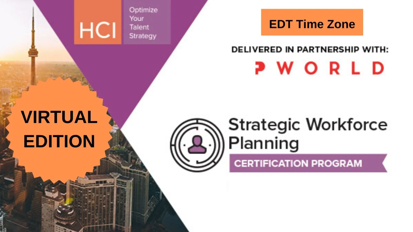 Strategic Workforce Planning Certification Program-Virtual Edition EDT Time Zone