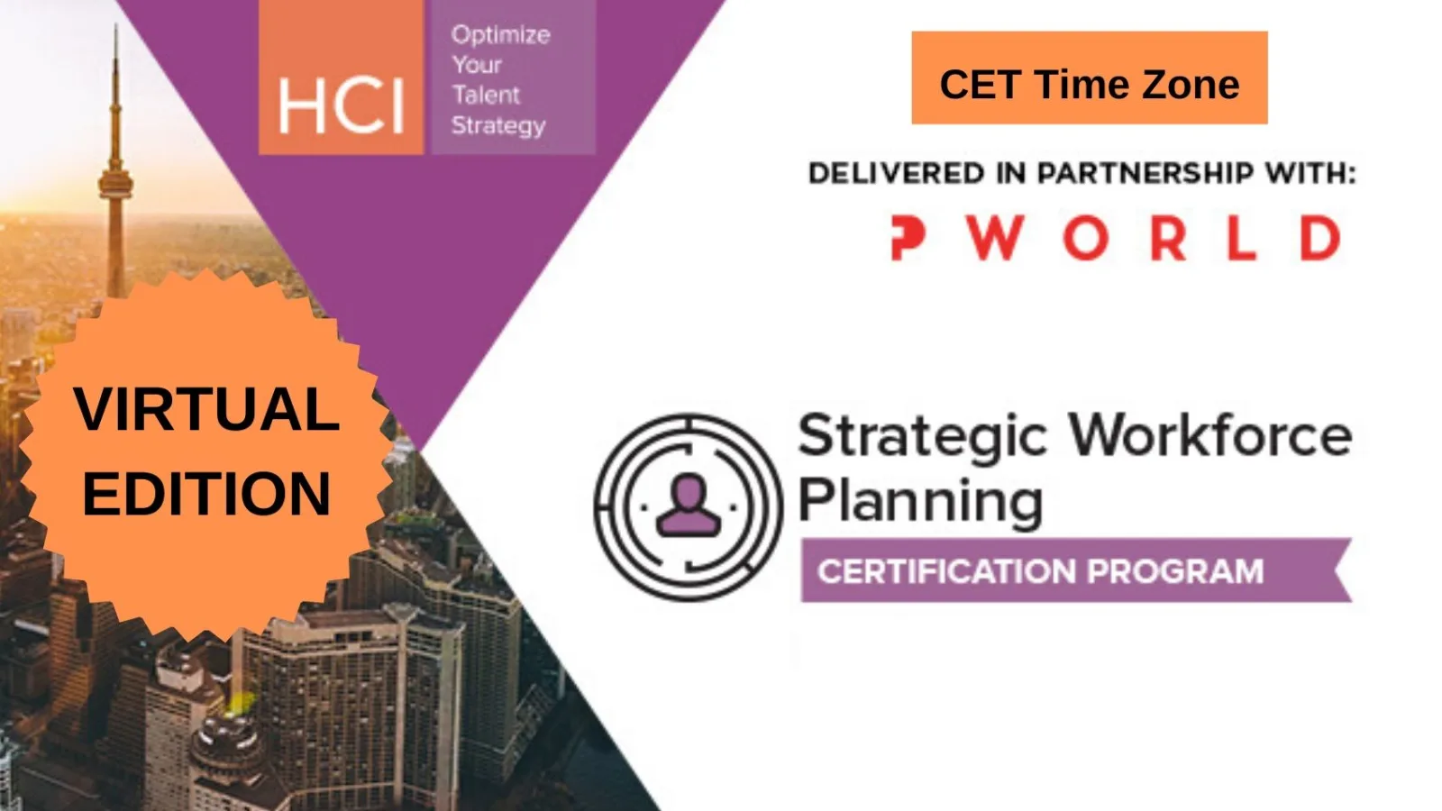 Strategic Workforce Planning Certification Program-Virtual CET Edition Time Zone