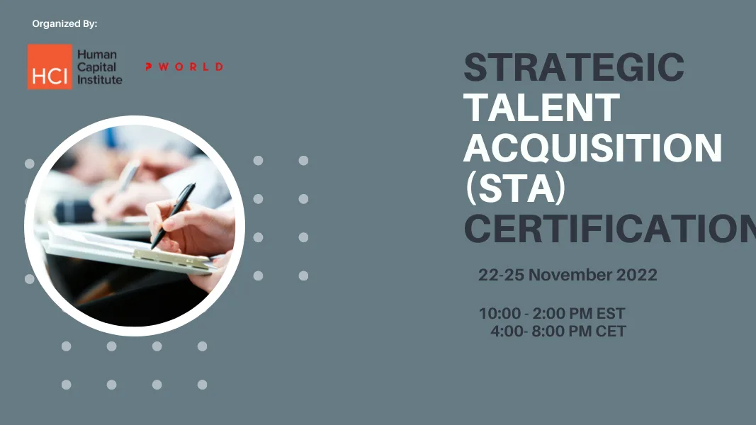 Virtual Strategic Talent Acquisition (STA) Certification November 2022