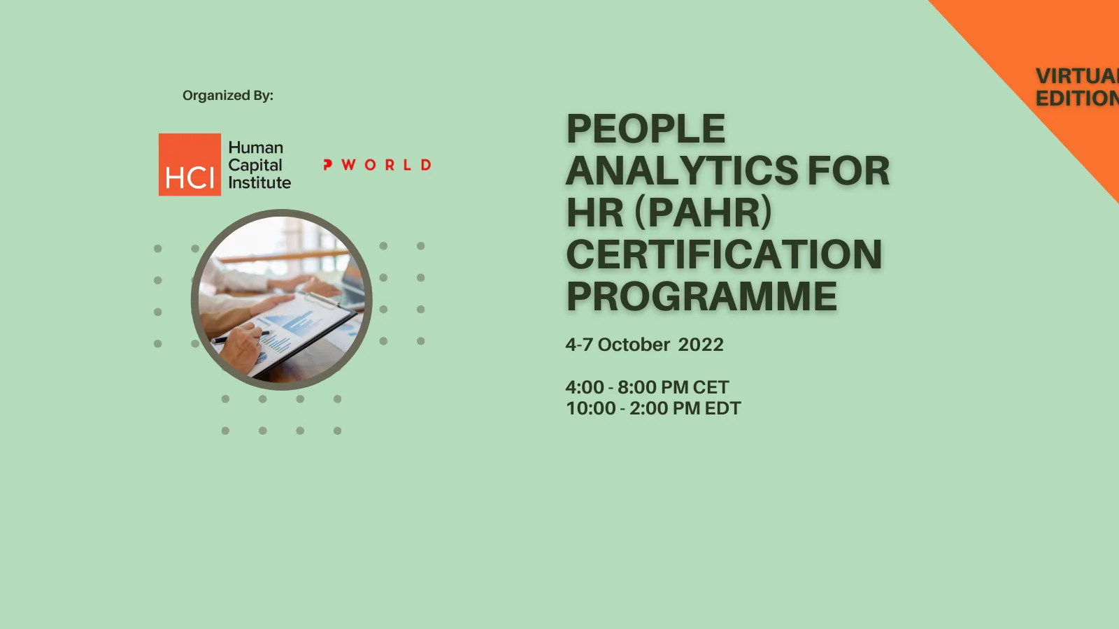 People Analytics for HR (PAHR) Certification October 2022