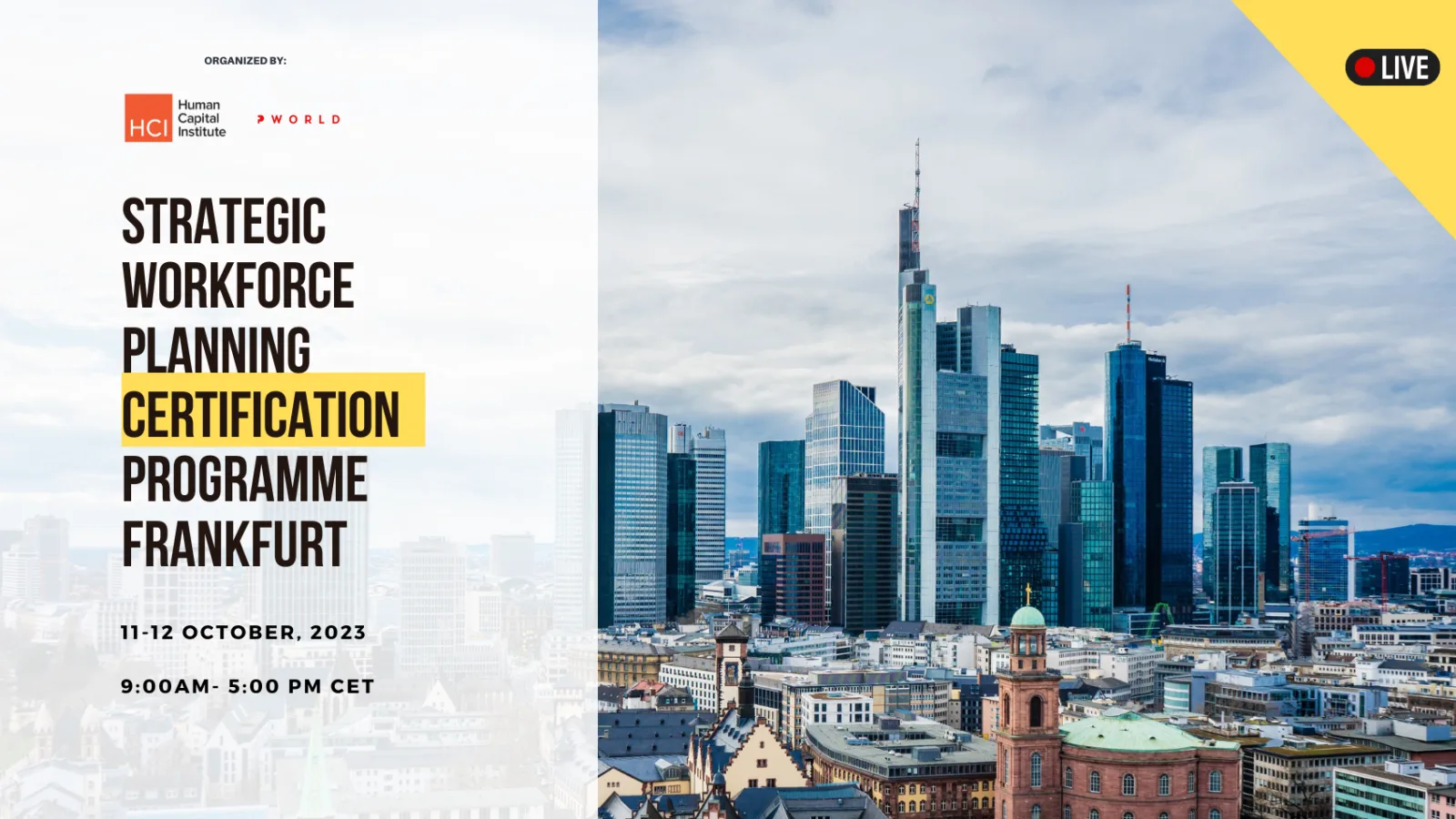 Strategic Workforce Planning Certification Program Frankfurt 2023