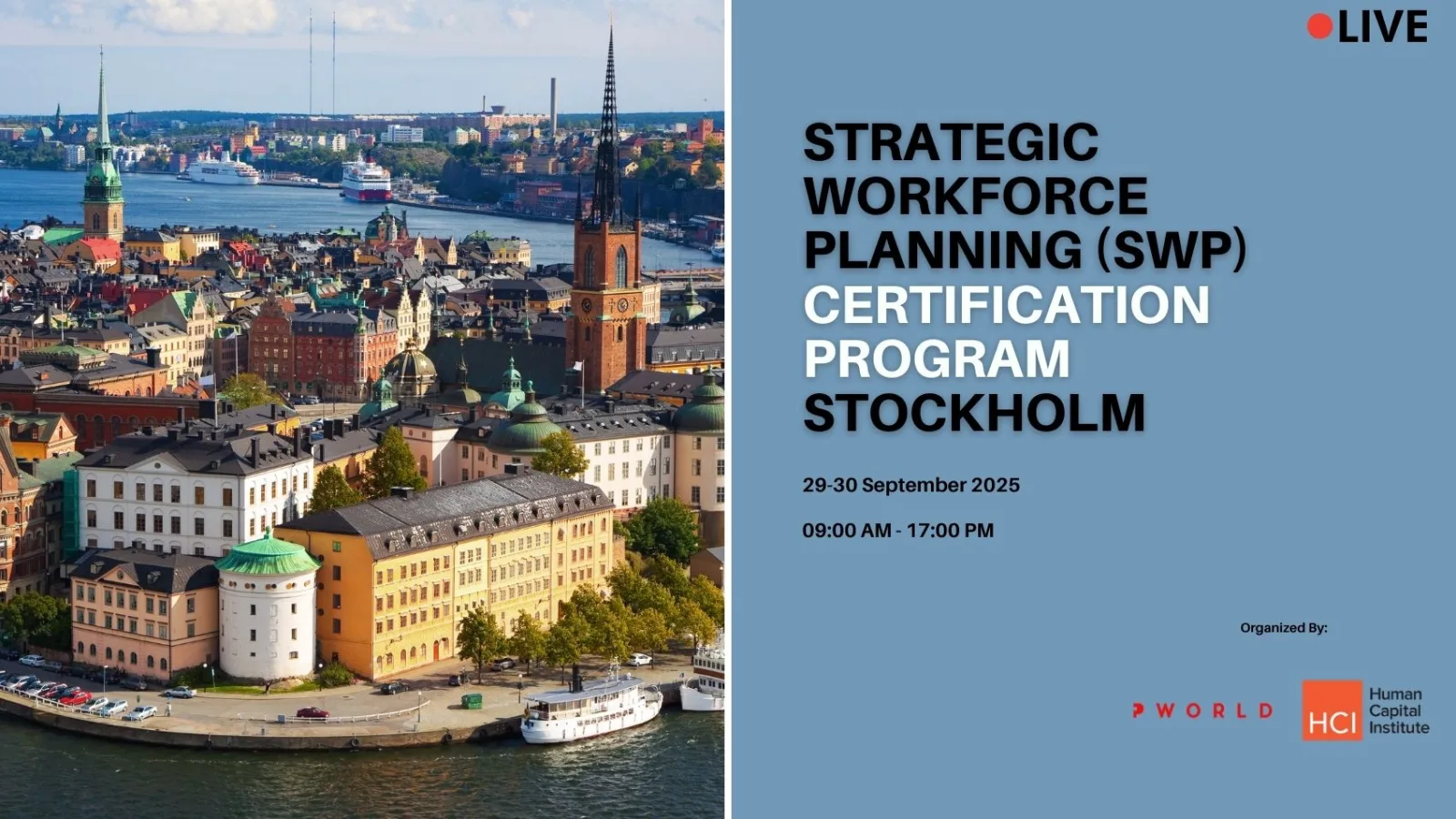 Strategic Workforce Planning Certification Program Stockholm September 2025