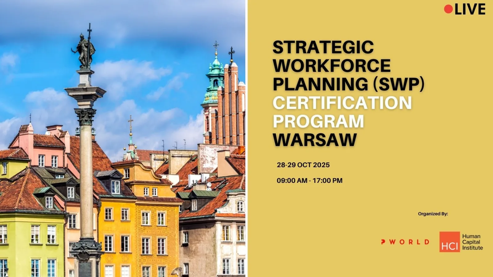 Strategic Workforce Planning Certification Program Warsaw October 2025
